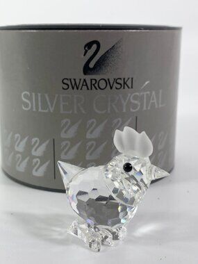 Swarovski Mint Crystal Figurine Mini Hen Original Box And COA